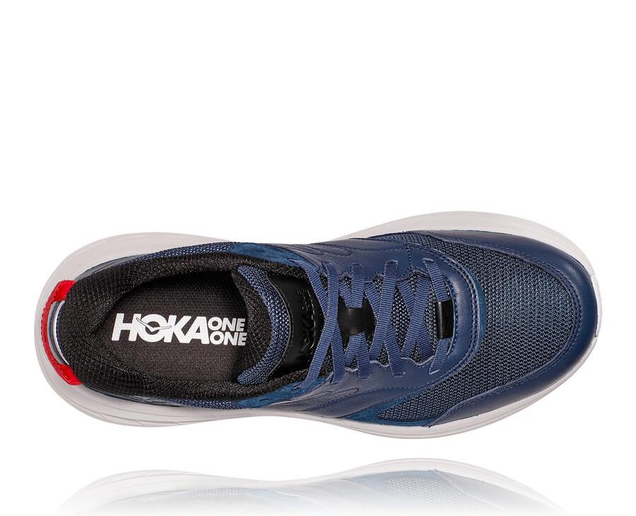 Hoka One One Running Shoes Mens Navy/White - Bondi L - 46358FAPG